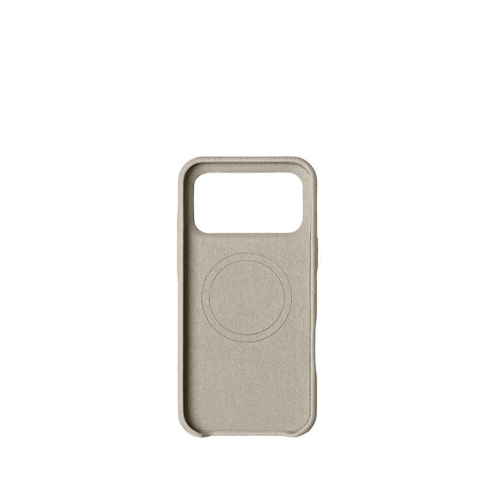 Pellipelli iPhone 17 Pro/Pro max Series Button Version French Imported Leather Phone Case/Creme White