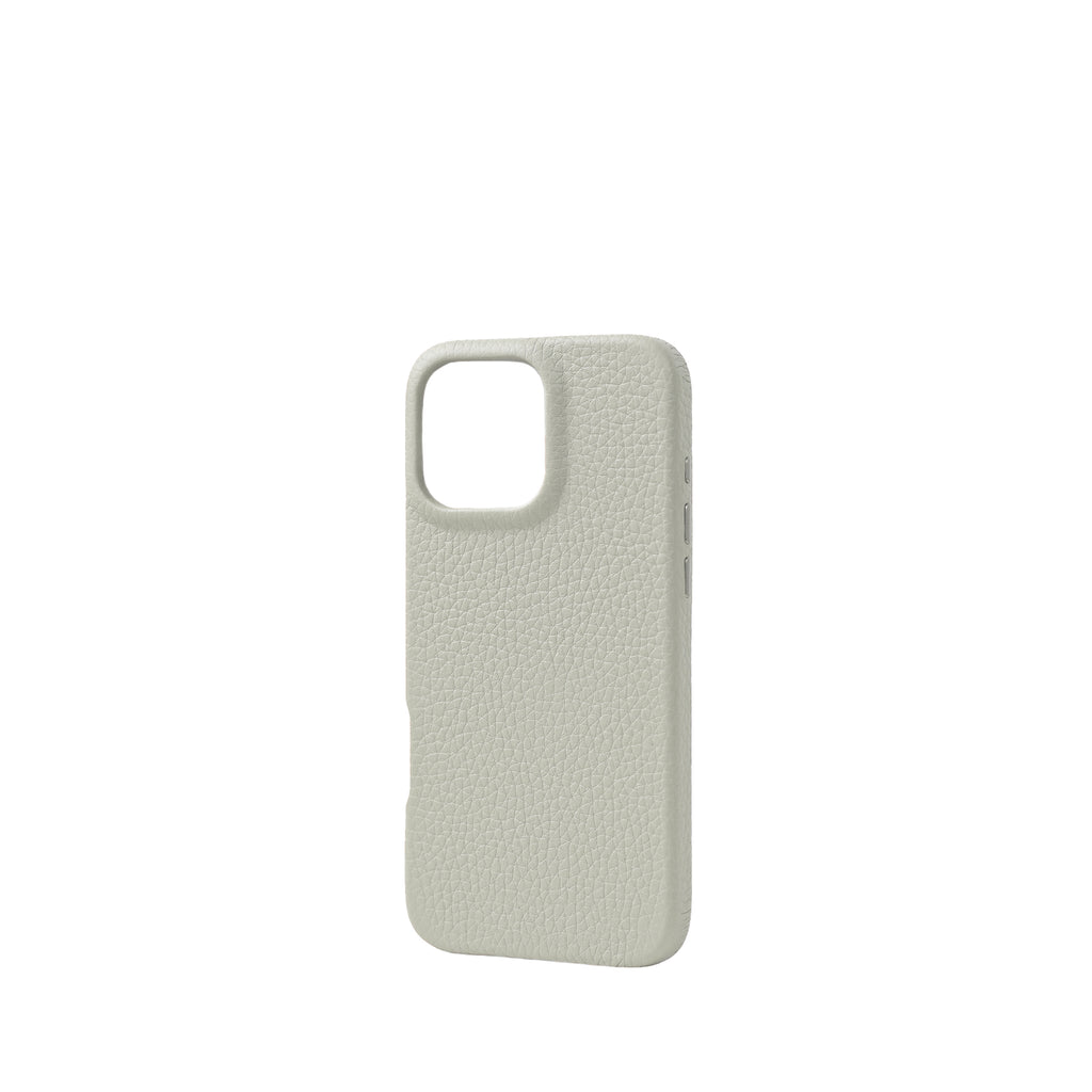 Pellipelli iPhone 16Pro/Pro max Series Button Version French Imported Leather Phone Case/White Sand