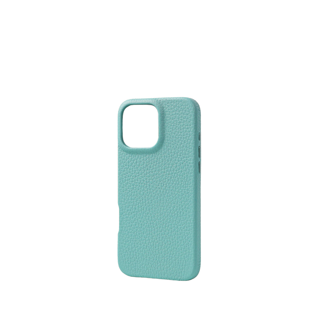 Pellipelli iPhone 16Pro/Pro max Series Button Version French Imported Leather Phone Case/Icecream Green