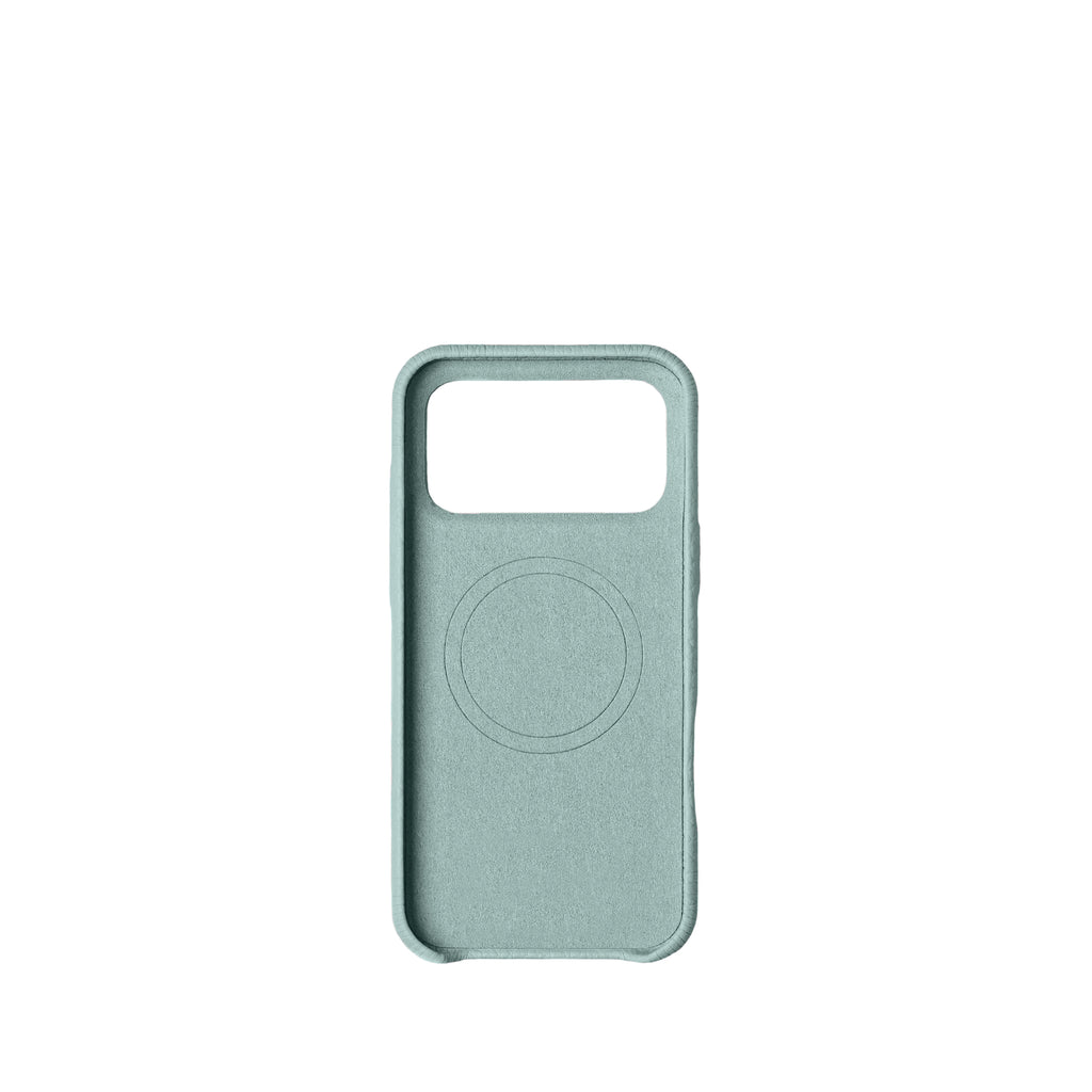 Pellipelli iPhone 17 Pro/Pro max Series Button Version French Imported Leather Phone Case/Vert Barbe a Papa