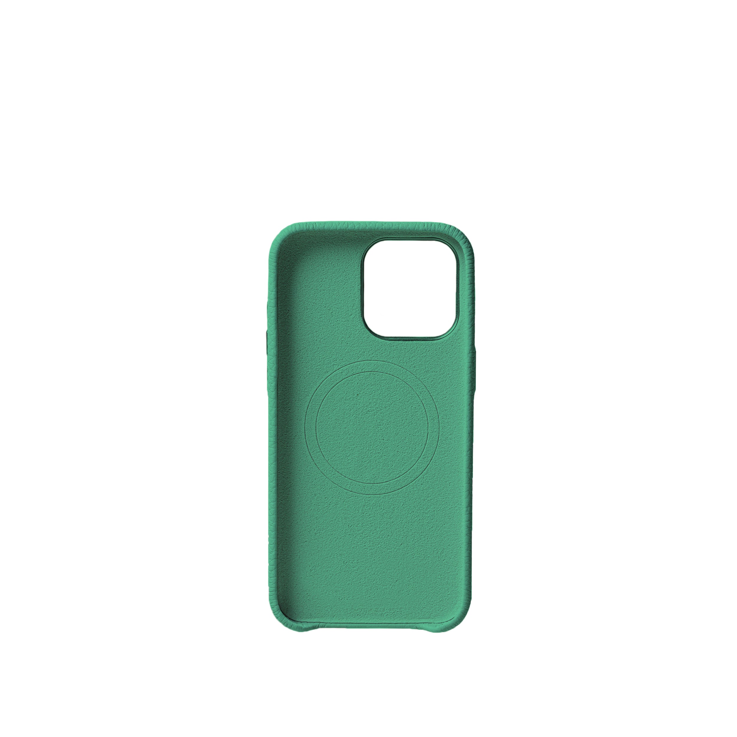 Pellipelli iPhone 14/15 Pro/Pro Max Series Metal frame style French Imported Leather Phone Case/Irish Green