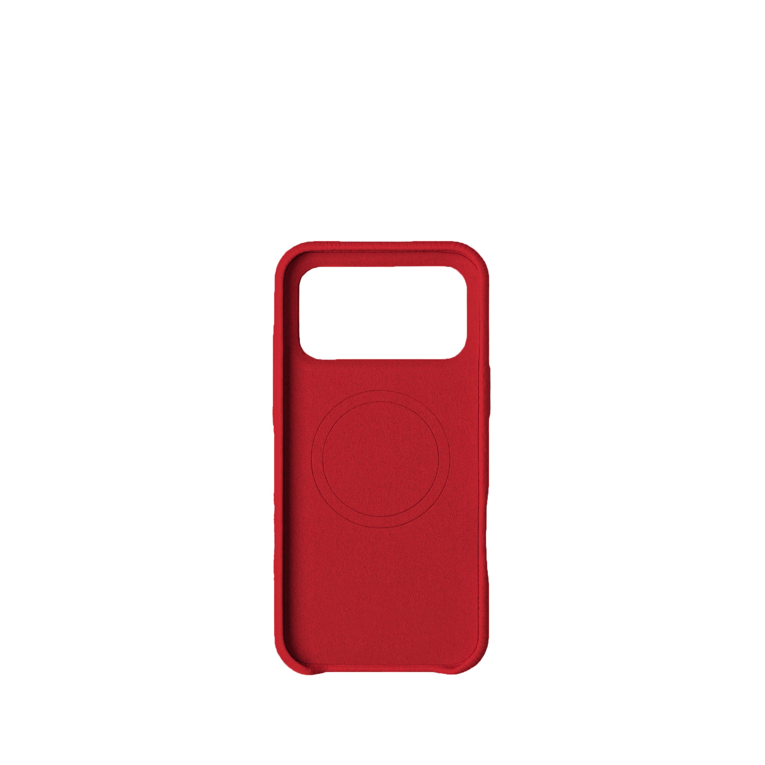 Pellipelli iPhone 17 Pro/Pro max Series Button Version French Imported Leather Phone Case/Rouge Tomate