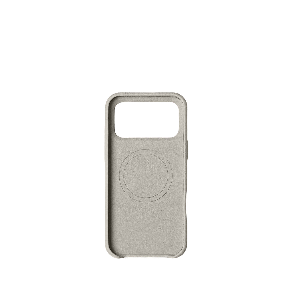 Pellipelli iPhone 17 Pro/Pro max Series Button Version French Imported Leather Phone Case/White Sand