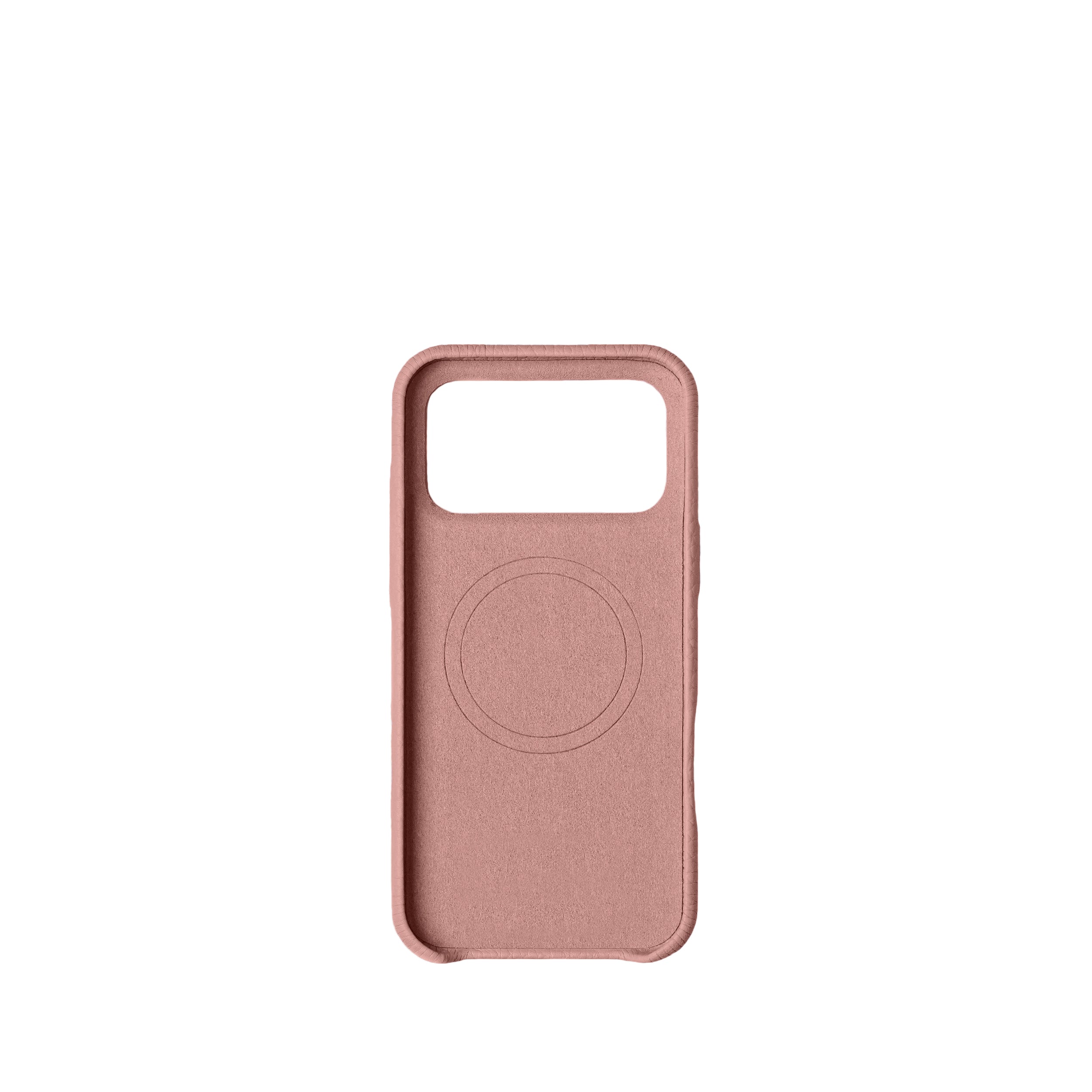 Pellipelli iPhone 17 Pro/Pro max Series Button Version French Imported Leather Phone Case/Blush Mauve