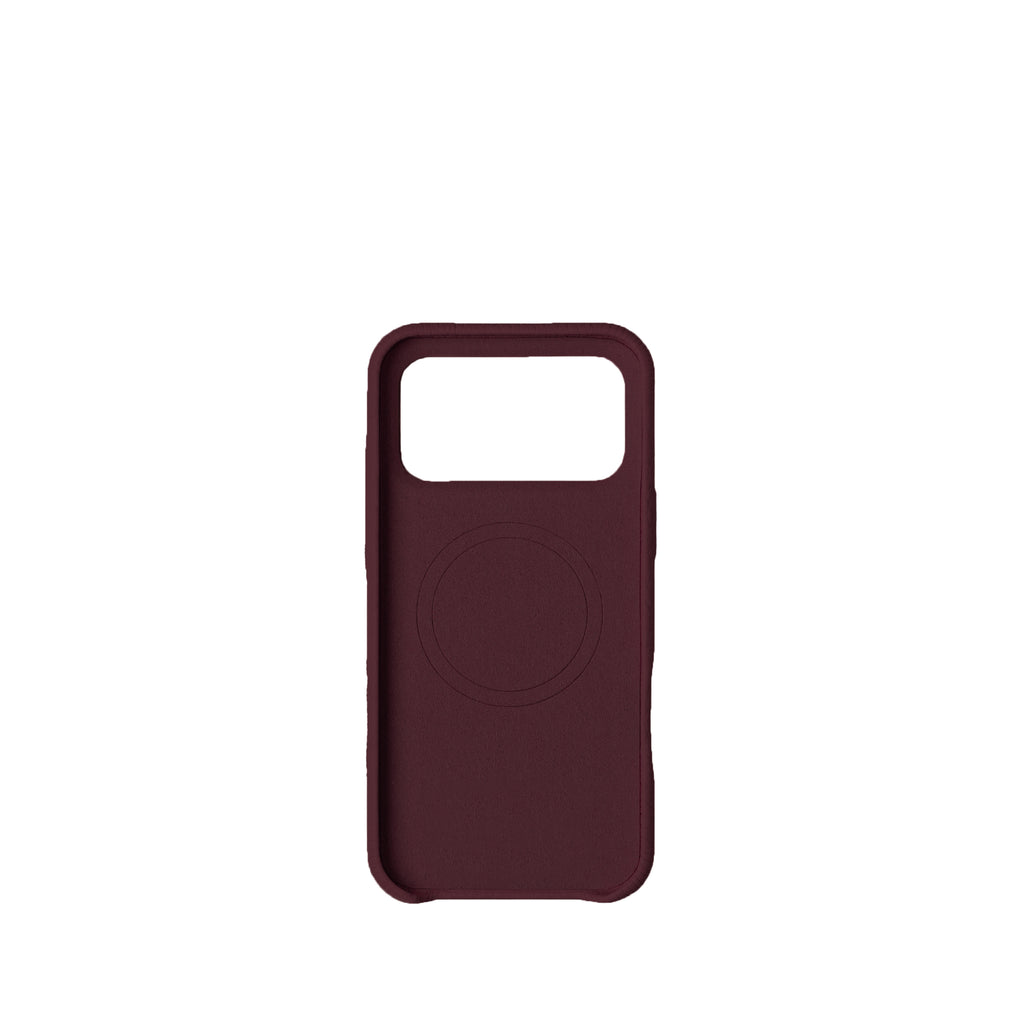 Pellipelli iPhone 17 Pro/Pro max Series Button Version French Imported Leather Phone Case/Rouge Burgundy
