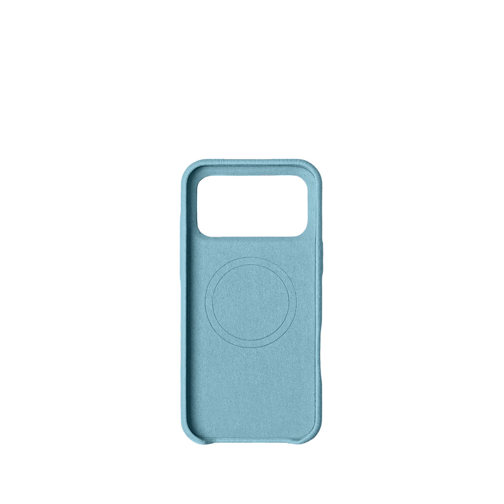 Pellipelli iPhone 17 Pro/Pro max Series Button Version French Imported Leather Phone Case/Blue Marshmallow