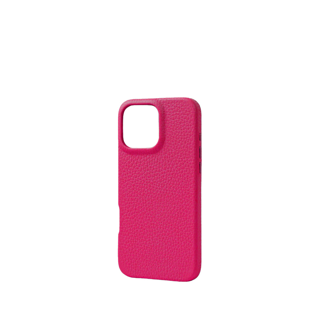 Pellipelli iPhone 16Pro/Pro max Series Button Version French Imported Leather Phone Case/Rose Sorbet