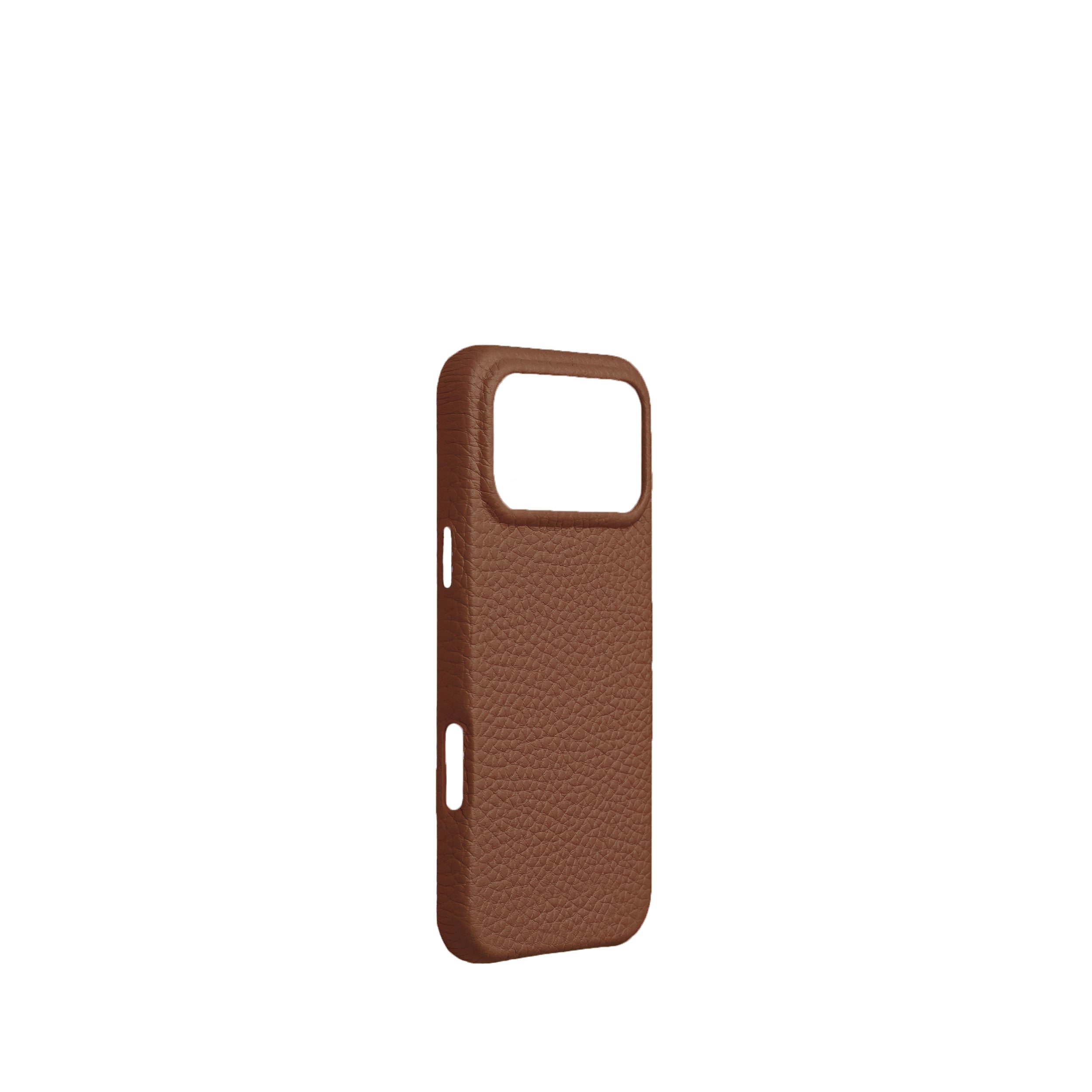 Pellipelli iPhone 17 Pro/Pro max Series Button Version French Imported Leather Phone Case/Peanut Brown