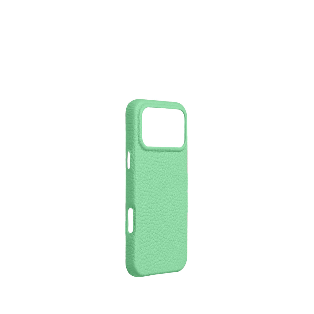 Pellipelli iPhone 17 Pro/Pro max Series Button Version French Imported Leather Phone Case/Vert Melon
