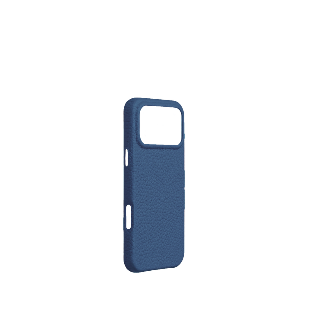 Pellipelli iPhone 17 Pro/Pro max Series Button Version French Imported Leather Phone Case/Blue Jean