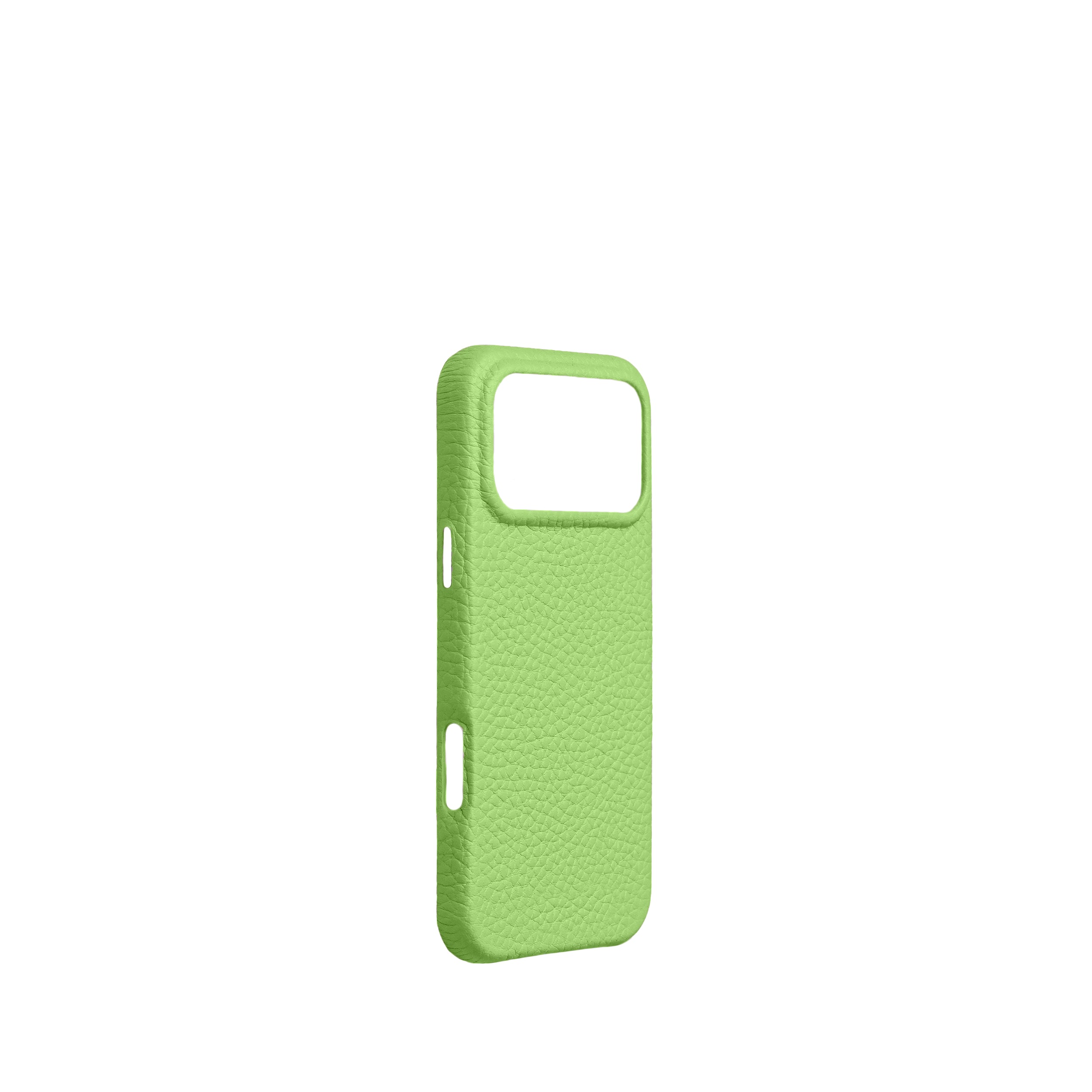 Pellipelli iPhone 17 Pro/Pro max Series Button Version French Imported Leather Phone Case/Citron Vert