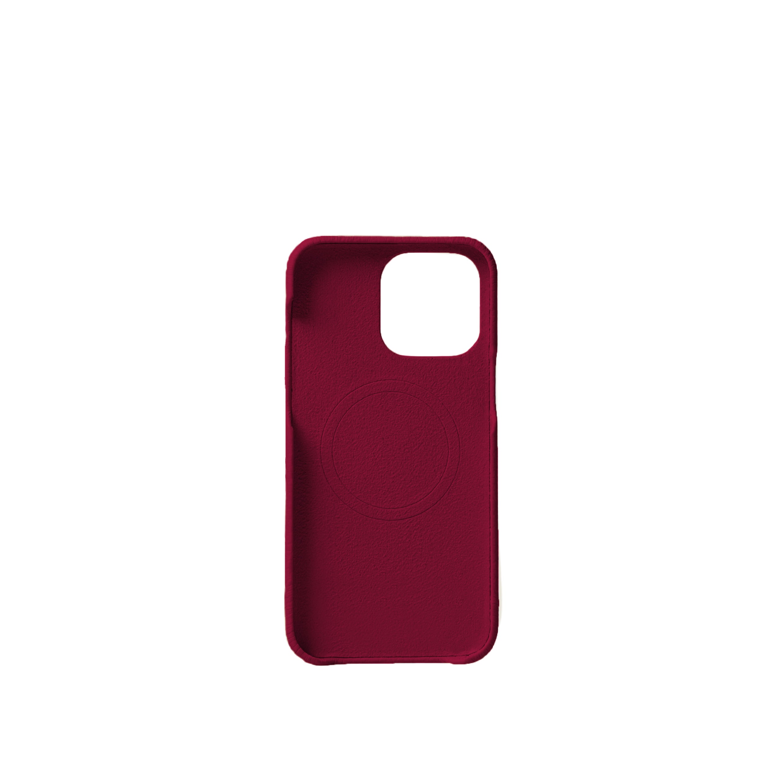 Pellipelli iPhone 15 Pro/Pro Max Series Open-toe style French Imported Leather Phone Case/Bordeaux Rouge