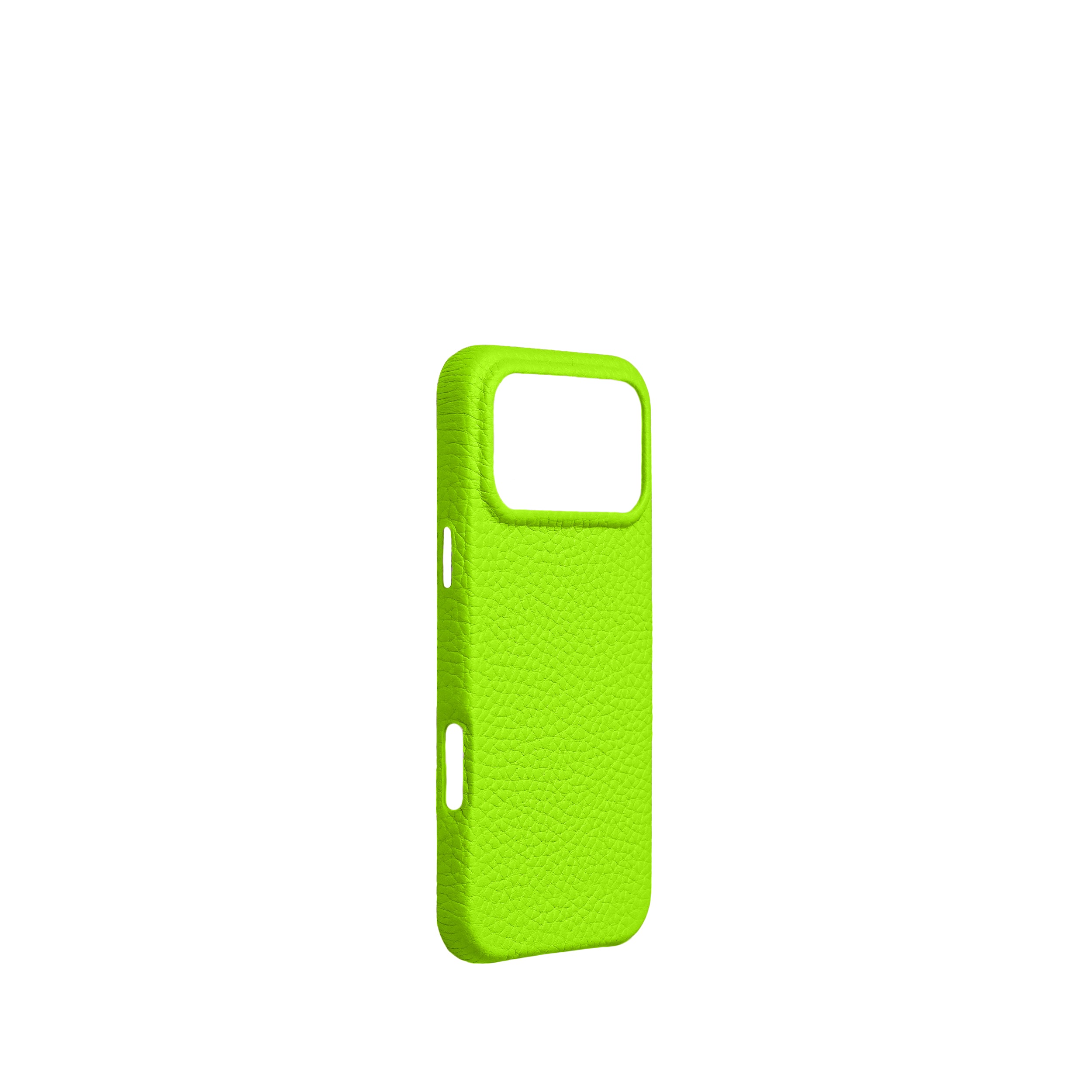 Pellipelli iPhone 17 Pro/Pro max Series Button Version French Imported Leather Phone Case/Lime Flash