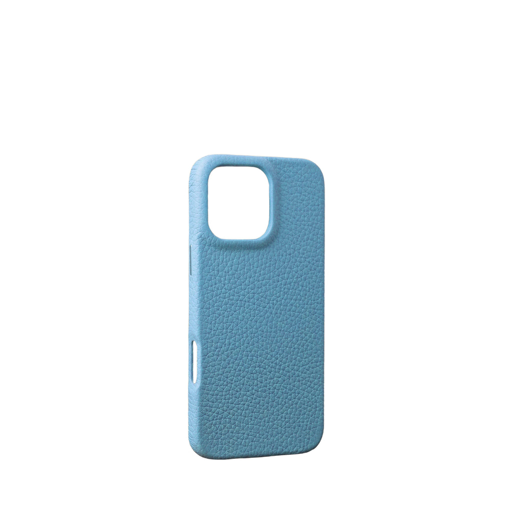 Pellipelli iPhone 16Pro/Pro max Series Button Version French Imported Leather Phone Case/Blue Ciel