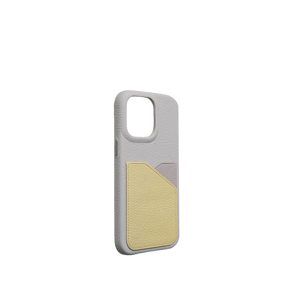 Pellipelli iPhone 14/15 Pro/Pro Max Series Card Pack Style French Imported Leather Phone Case/Natural
