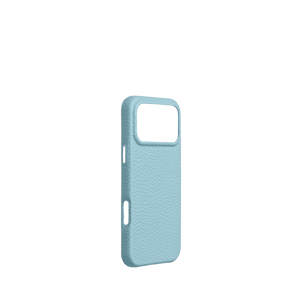 Pellipelli iPhone 17 Pro/Pro max Series Button Version French Imported Leather Phone Case/Blue Marshmallow