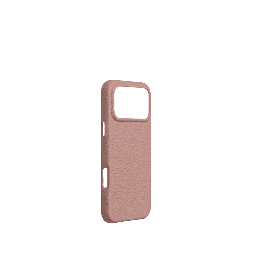 Pellipelli iPhone 17 Pro/Pro max Series Button Version French Imported Leather Phone Case/Blush Mauve