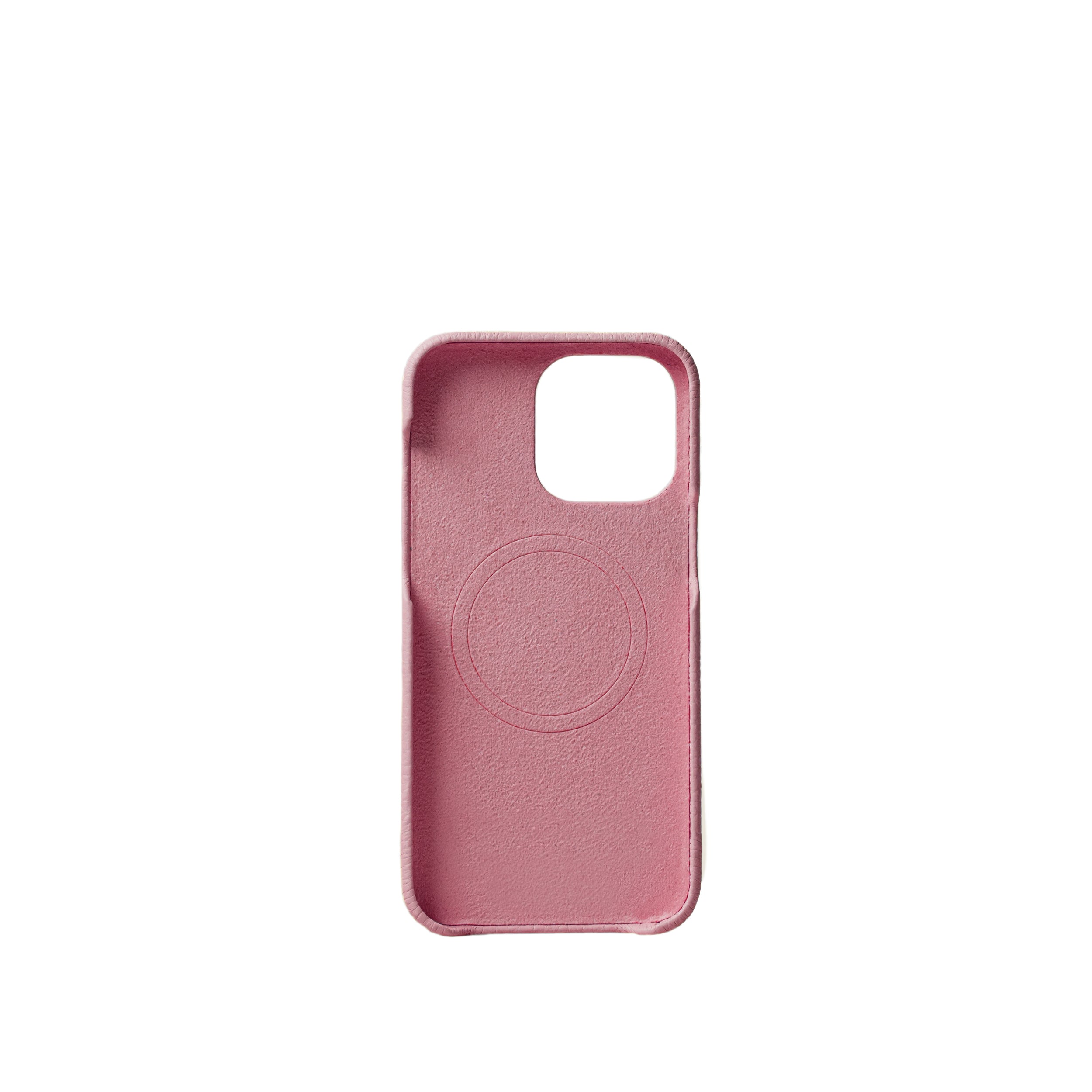 Pellipelli iPhone 15 Pro/Pro Max Series Open-toe style French Imported Leather Phone Case/Jaipur Rose