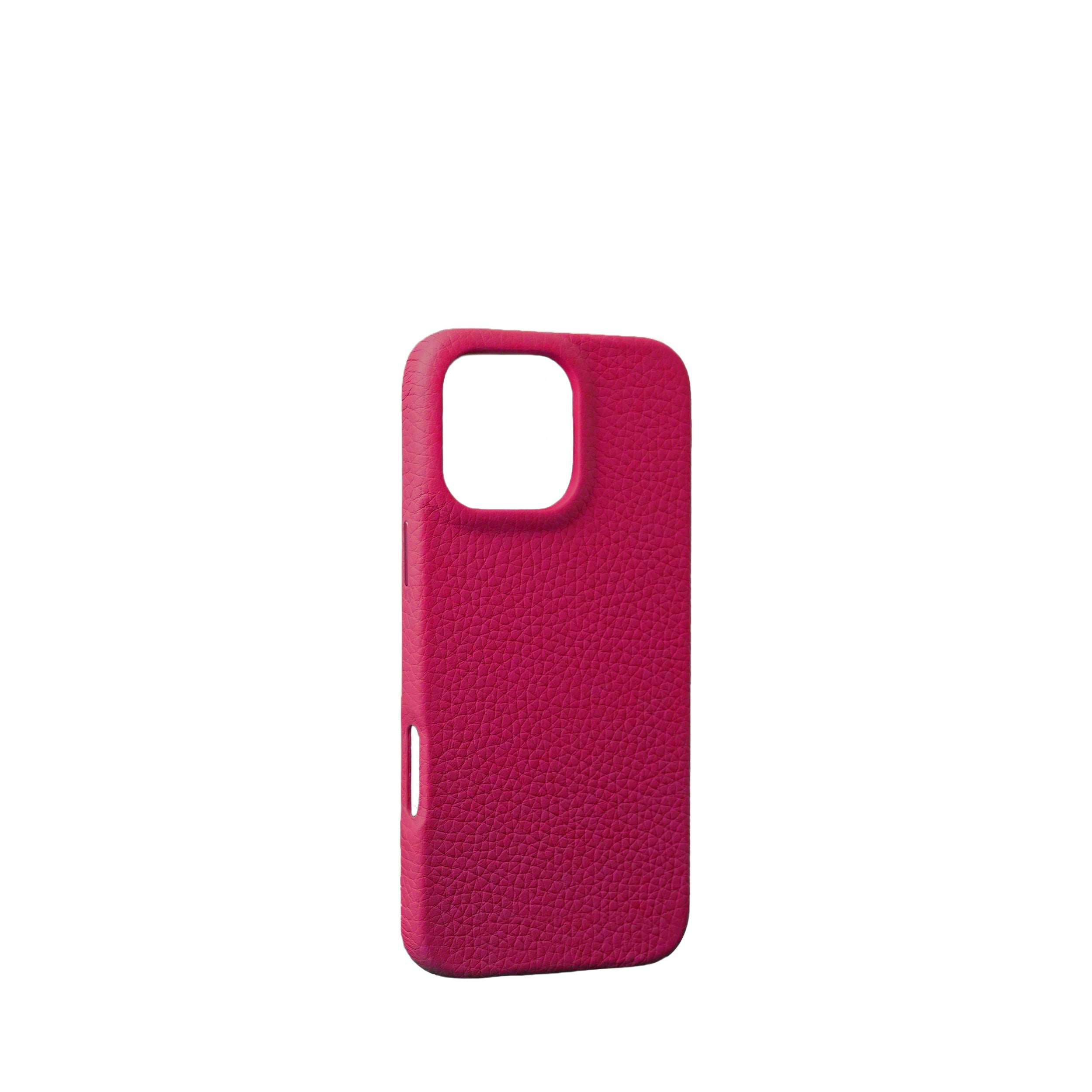 Pellipelli iPhone 16Pro/Pro max Series Button Version French Imported Leather Phone Case/Barbie Pink