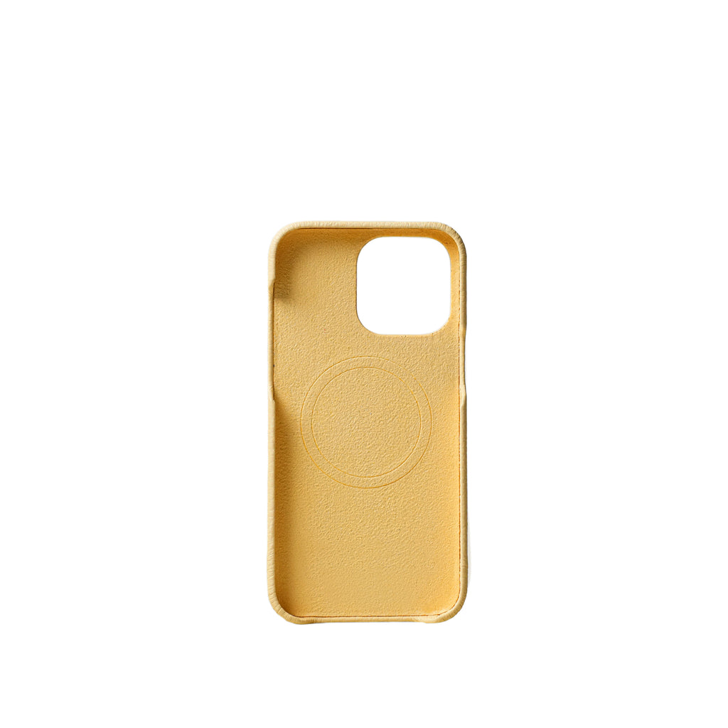 Pellipelli iPhone 15 Pro/Pro Max Series Open-toe style French Imported Leather Phone Case/Joune Poussin