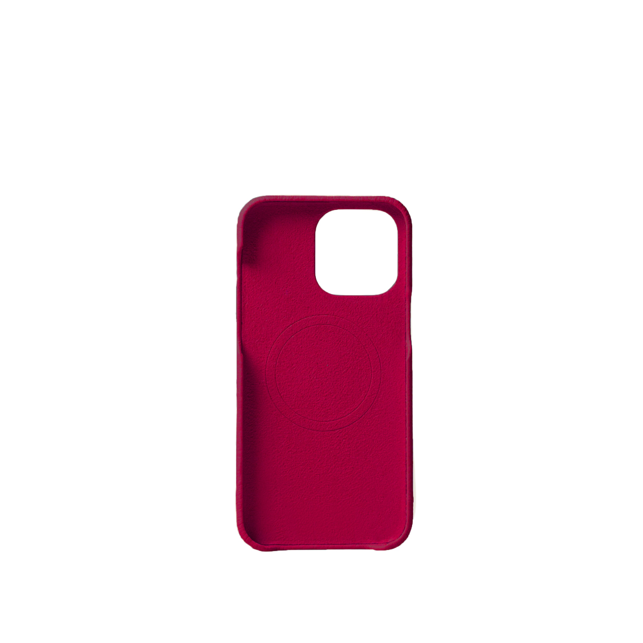 Pellipelli iPhone 15 Pro/Pro Max Series Open-toe style French Imported Leather Phone Case/Rose Extreme
