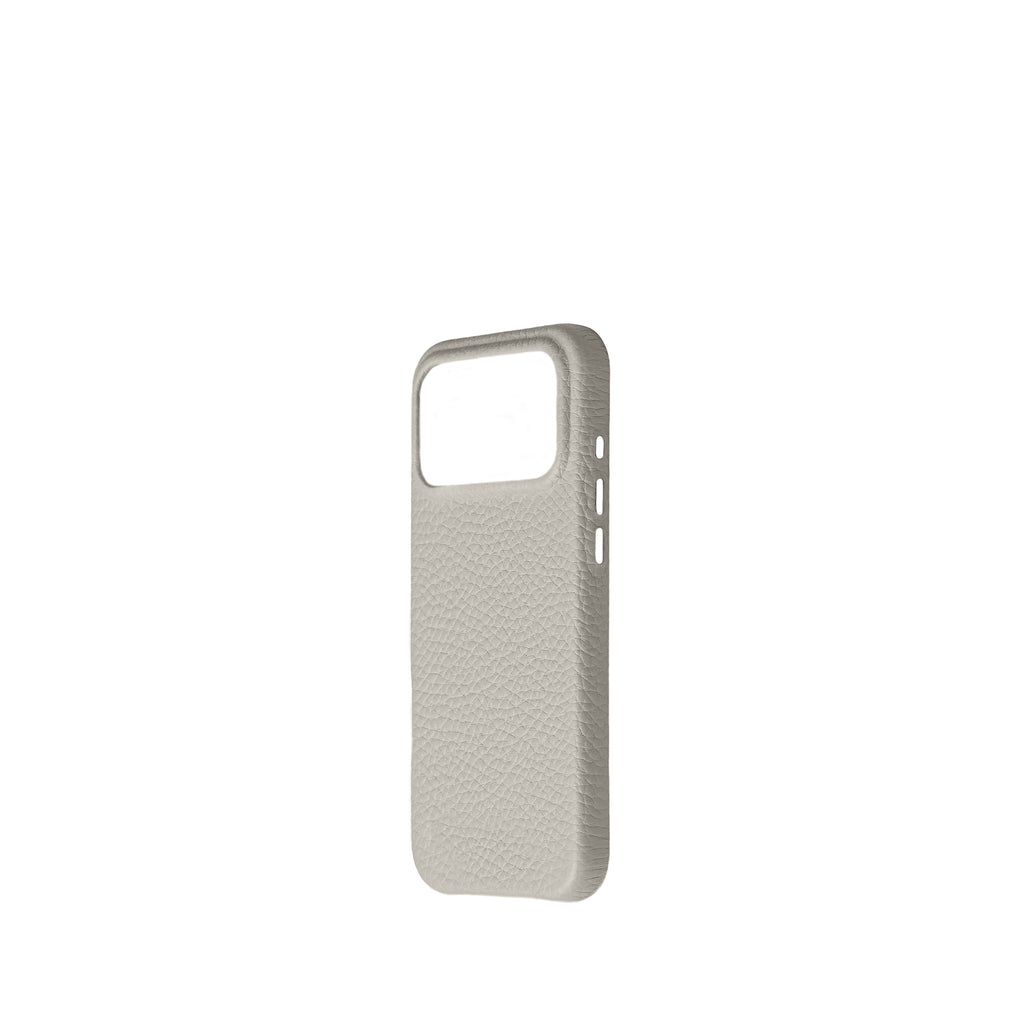 Pellipelli iPhone 17 Pro/Pro max Series Button Version French Imported Leather Phone Case/White Sand