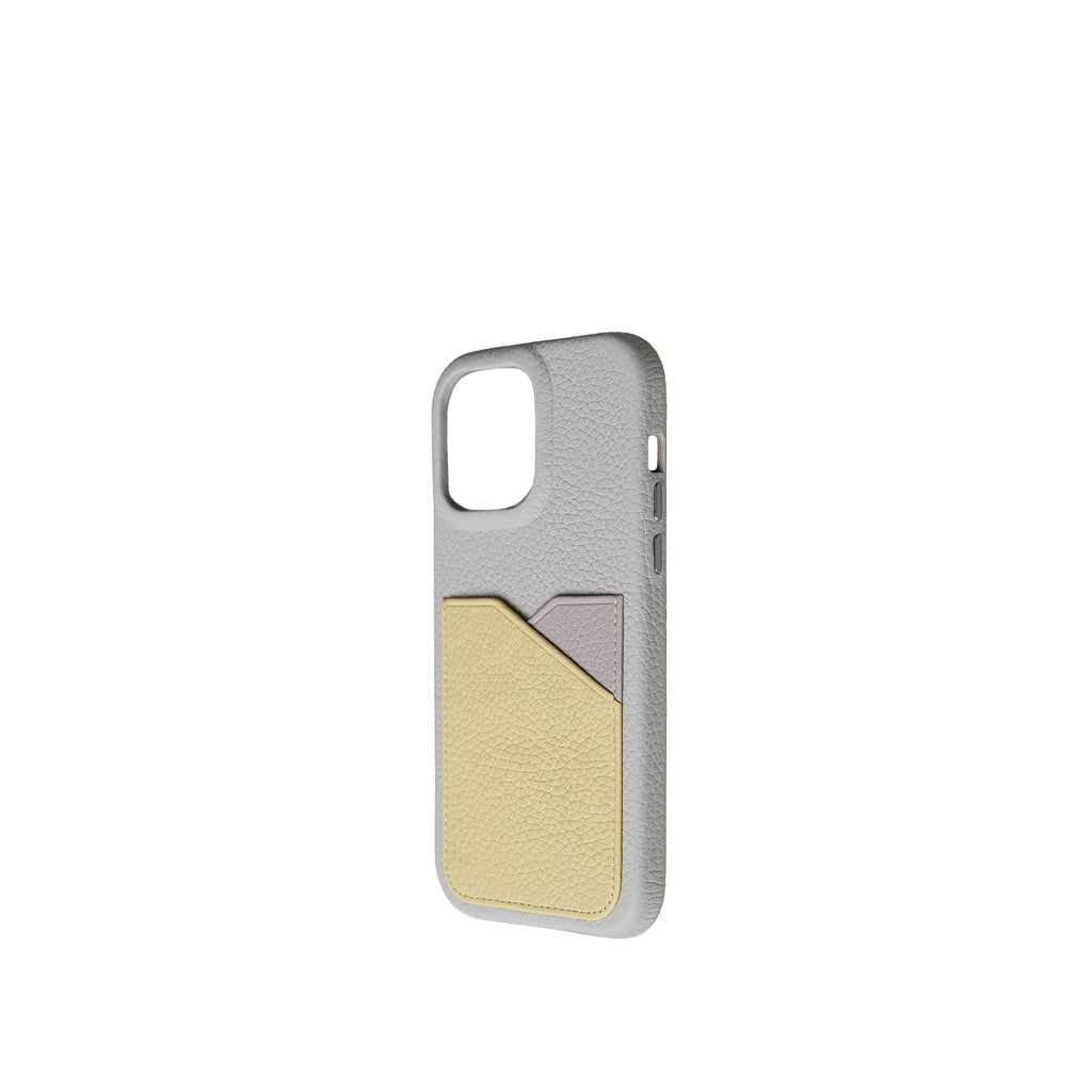 Pellipelli iPhone 14/15 Pro/Pro Max Series Card Pack Style French Imported Leather Phone Case/Natural