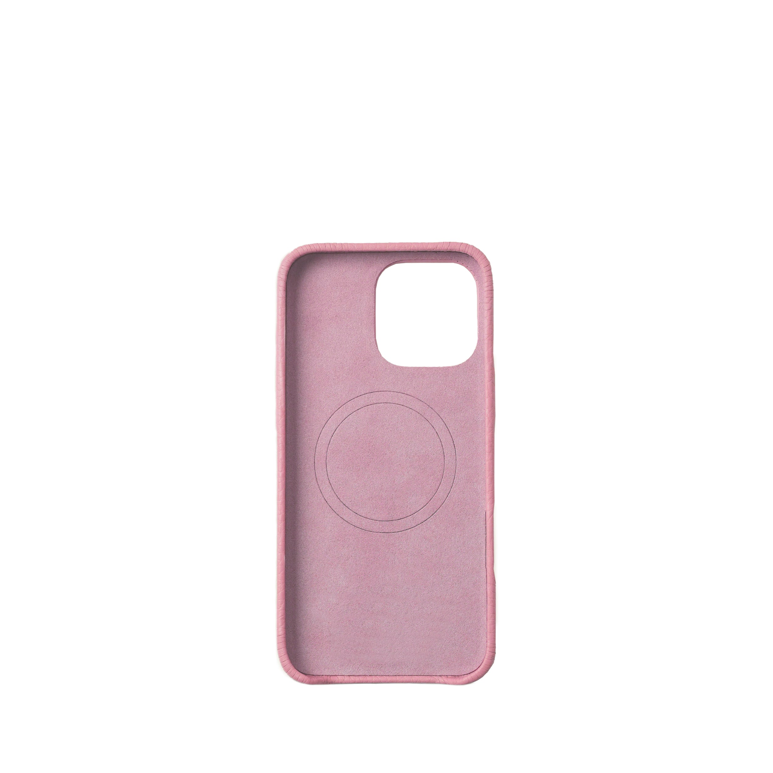 Pellipelli iPhone 16Pro/Pro max Series Button Version French Imported Leather Phone Case/Strawberry Yogurt