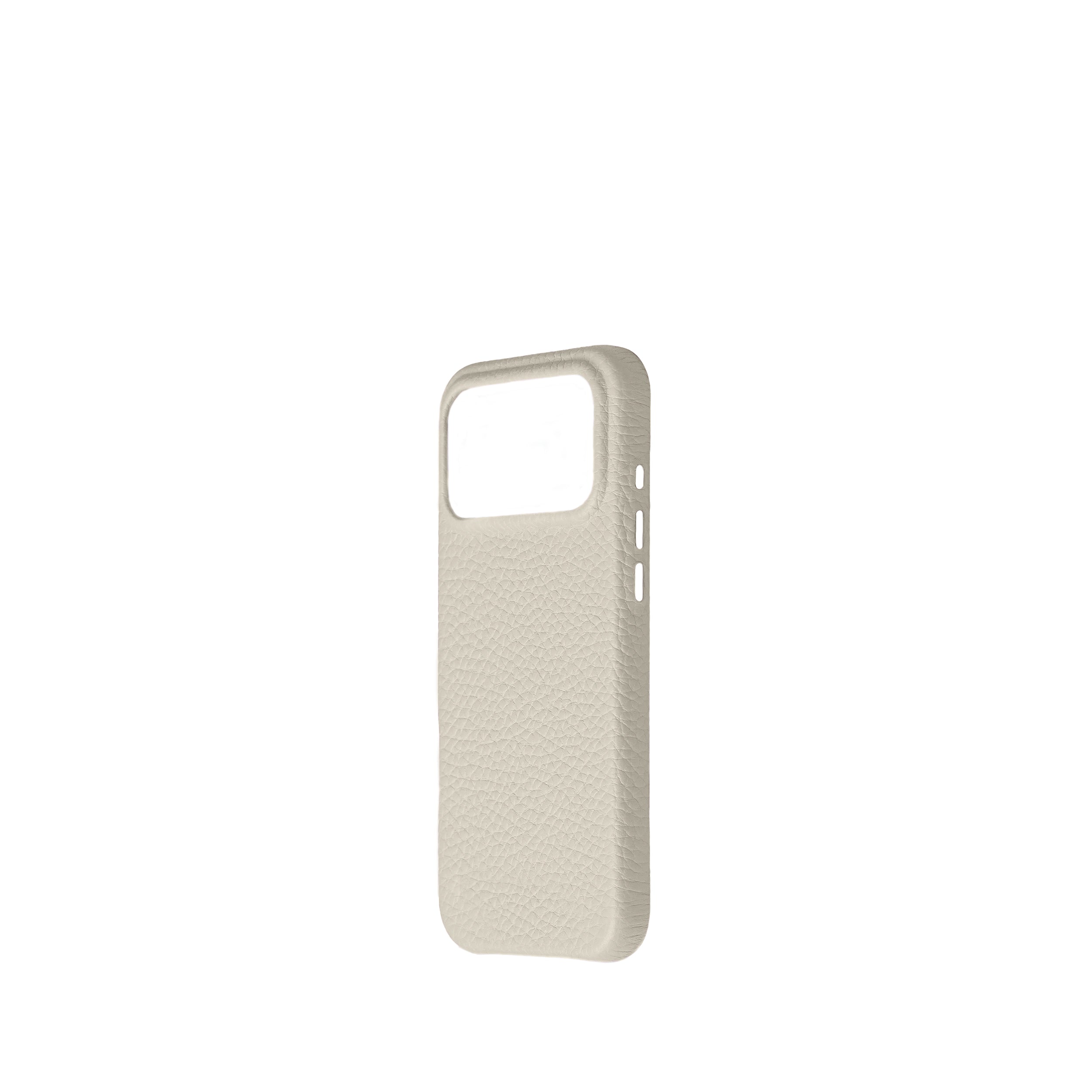 Pellipelli iPhone 17 Pro/Pro max Series Button Version French Imported Leather Phone Case/Creme White