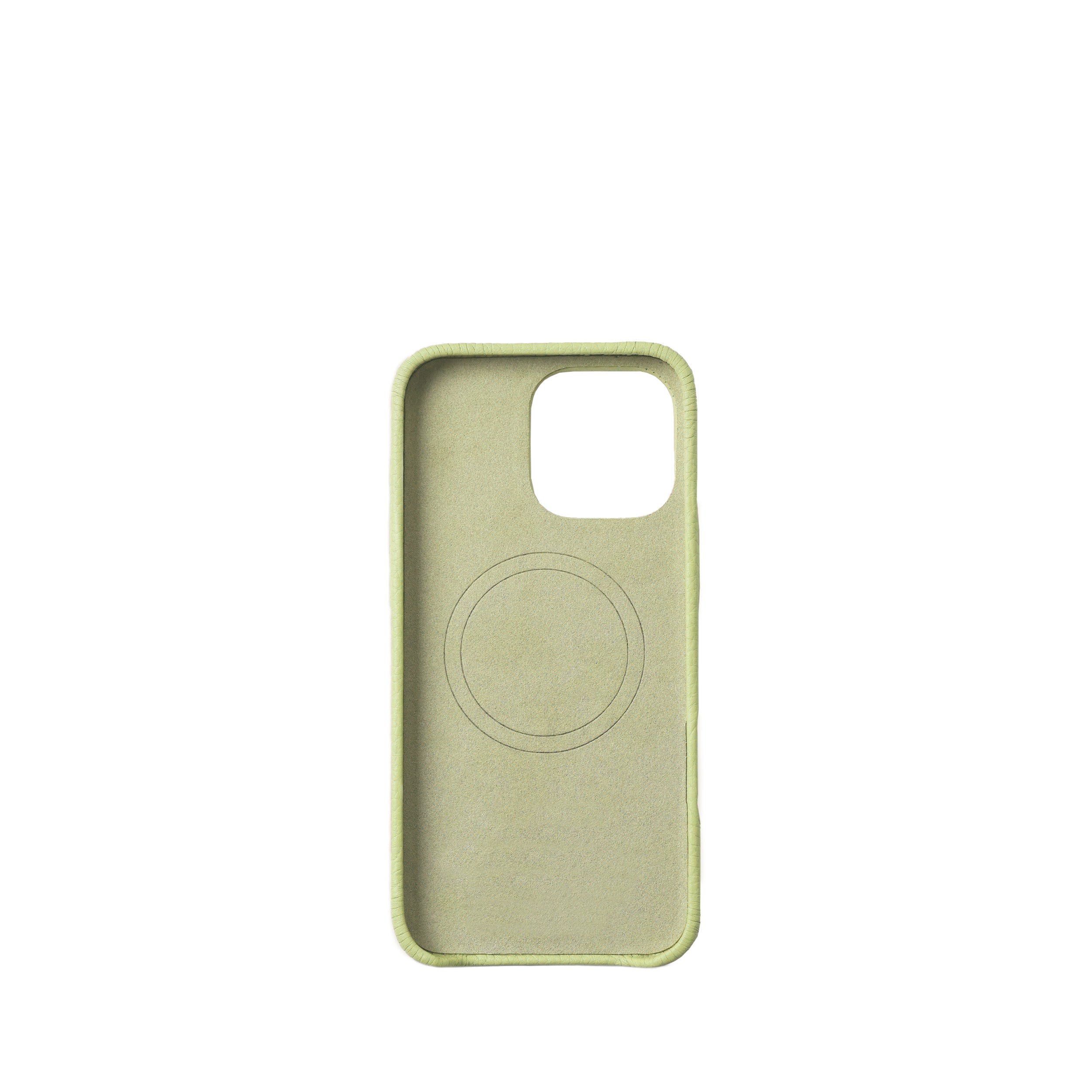 Pellipelli iPhone 16Pro/Pro max Series Button Version French Imported Leather Phone Case/Sunny Lime