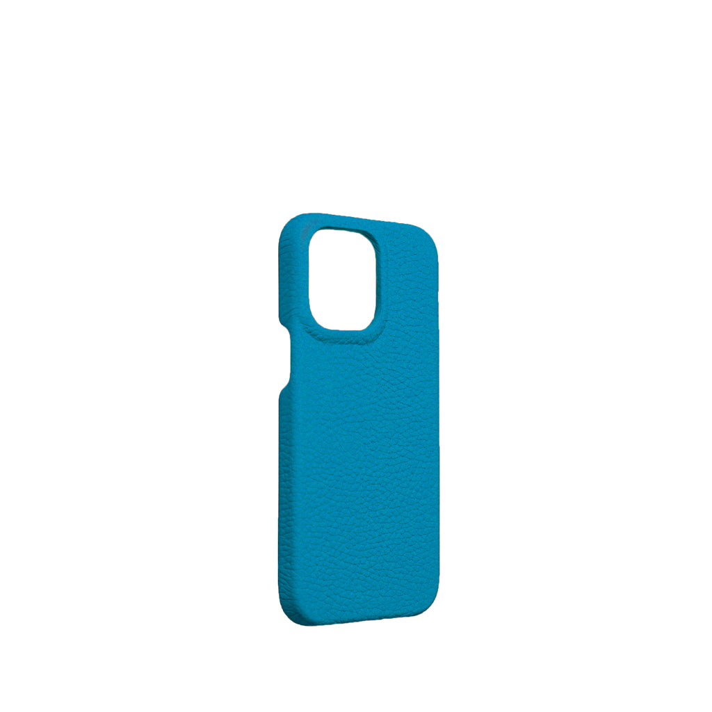 Pellipelli iPhone 15 Pro/Pro Max Series Open-toe style French Imported Leather Phone Case/Frida Blue