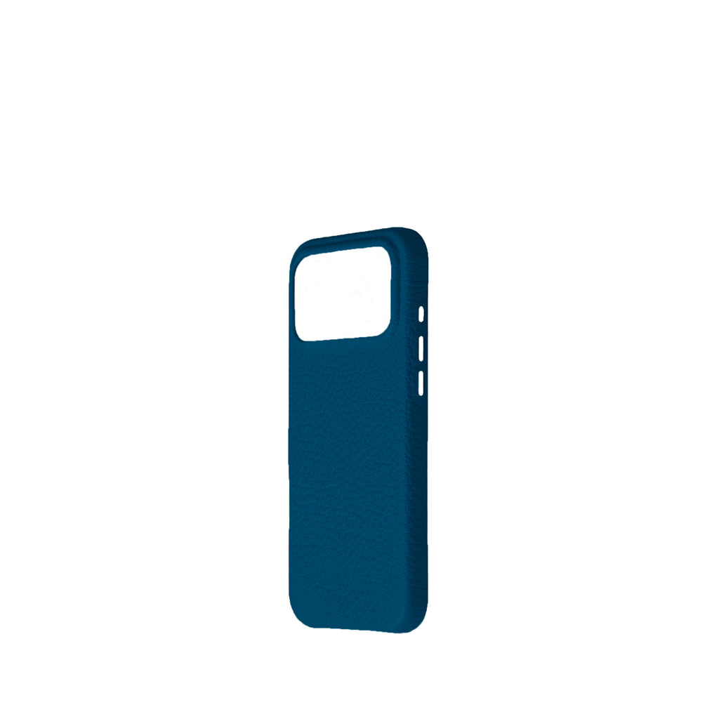 Pellipelli iPhone 17 Pro/Pro max Series Button Version French Imported Leather Phone Case/Marine Blue