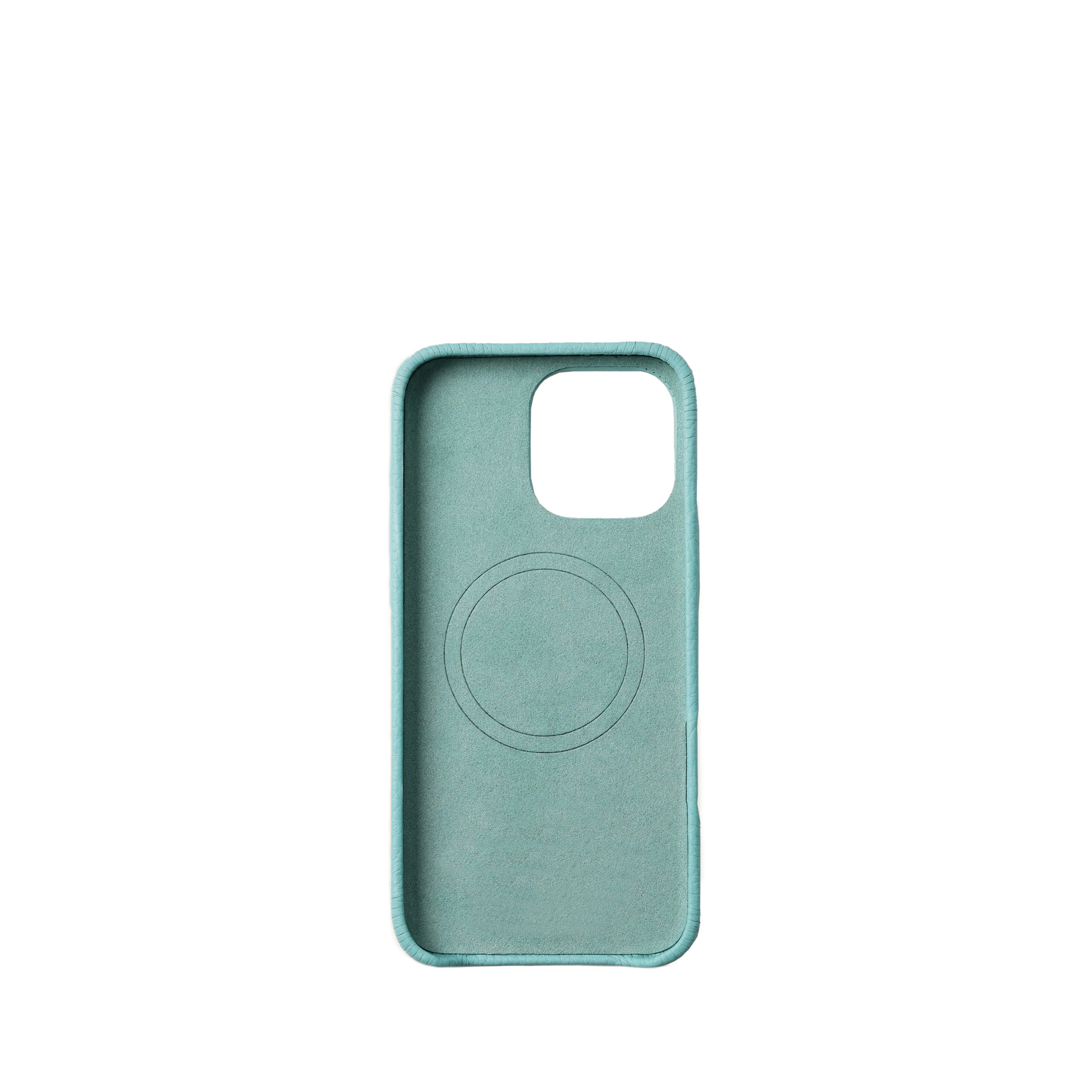 Pellipelli iPhone 16Pro/Pro max Series Button Version French Imported Leather Phone Case/Icecream Green