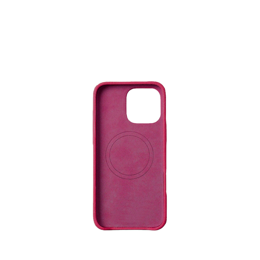 Pellipelli iPhone 16Pro/Pro max Series Button Version French Imported Leather Phone Case/Barbie Pink