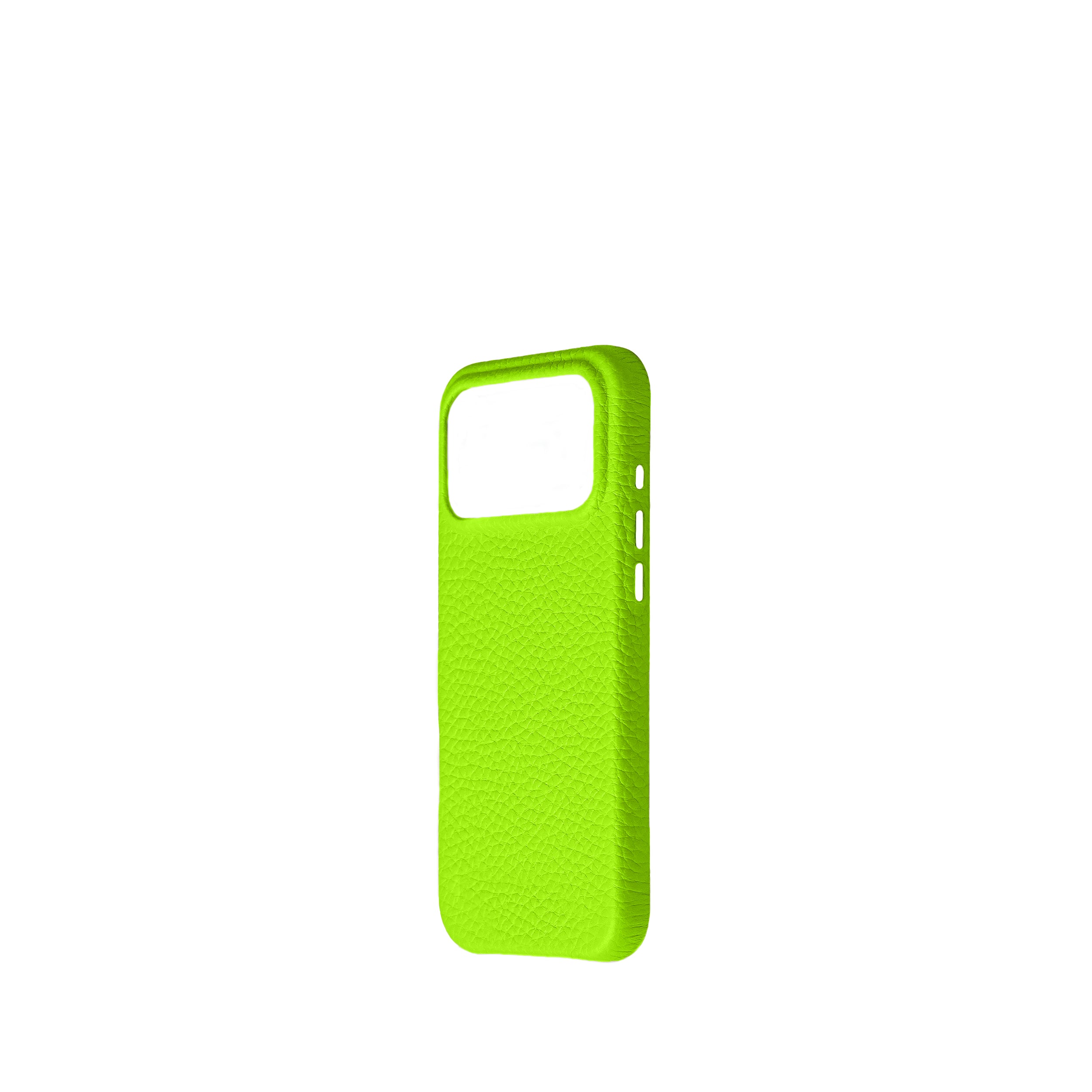 Pellipelli iPhone 17 Pro/Pro max Series Button Version French Imported Leather Phone Case/Lime Flash