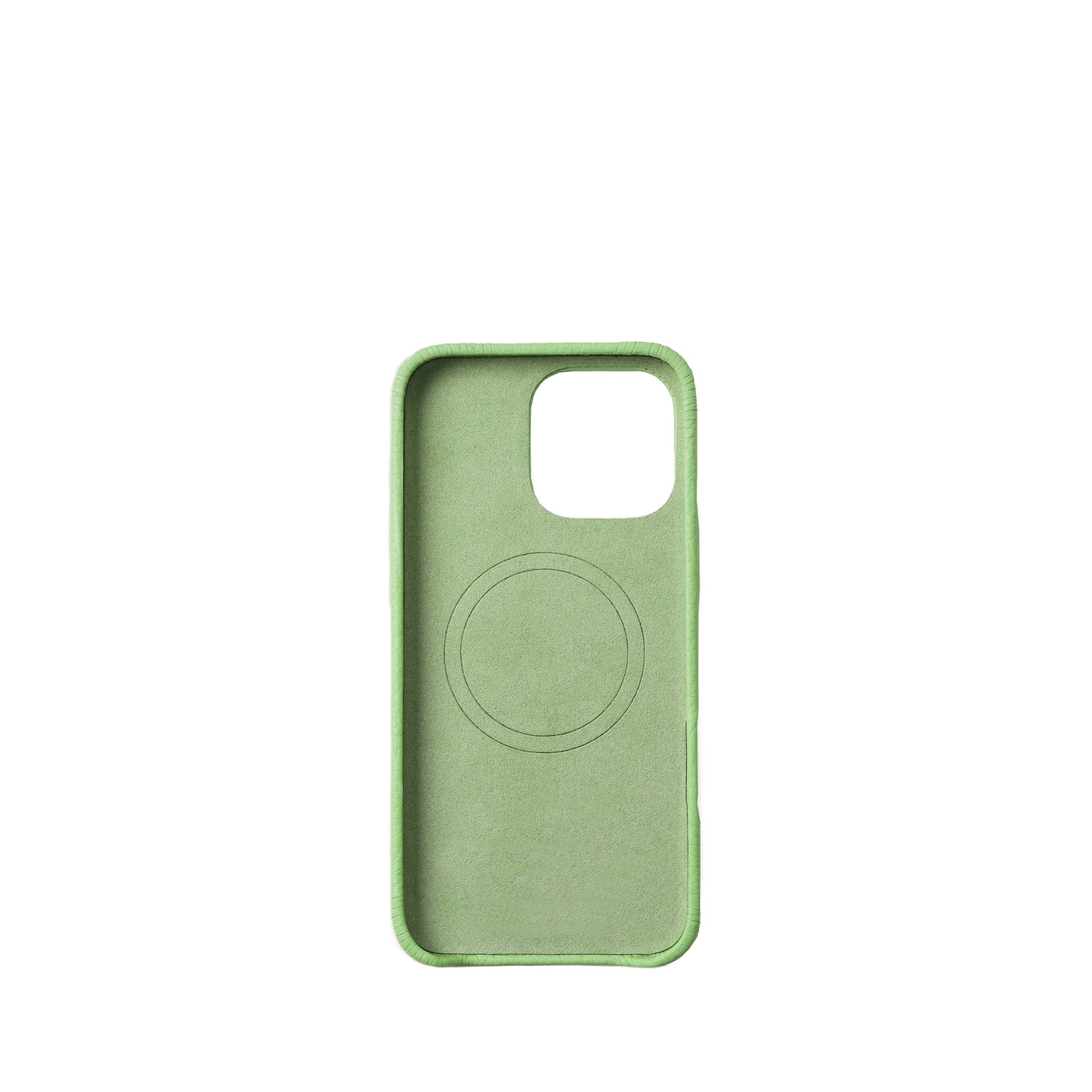 Pellipelli iPhone 16Pro/Pro max Series Button Version French Imported Leather Phone Case/Citron Vert