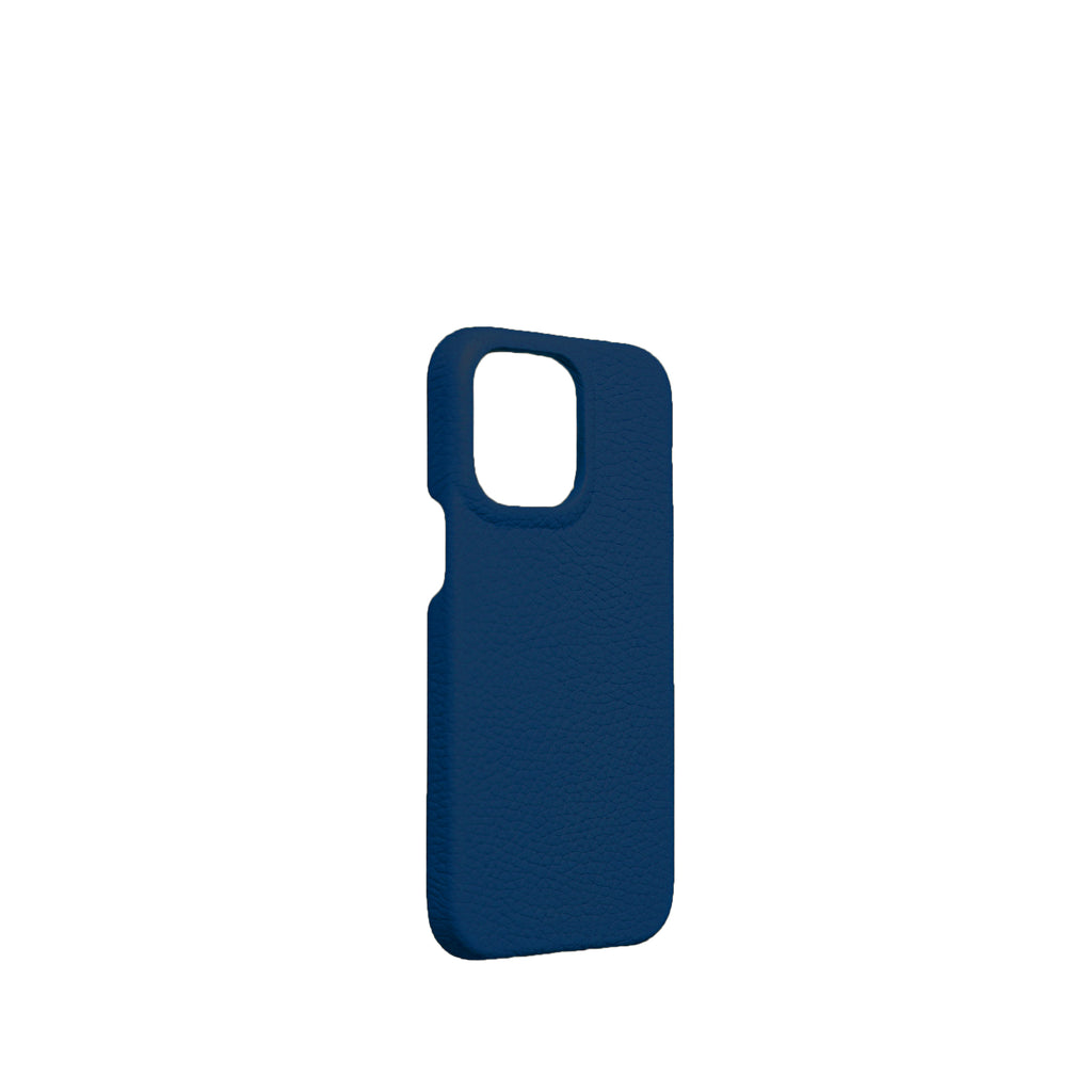 Pellipelli iPhone 15 Pro/Pro Max Series Open-toe style French Imported Leather Phone Case/Deep Blue