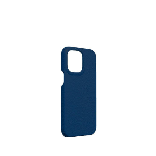 Pellipelli iPhone 15 Pro/Pro Max Series Open-toe style French Imported Leather Phone Case/Deep Blue