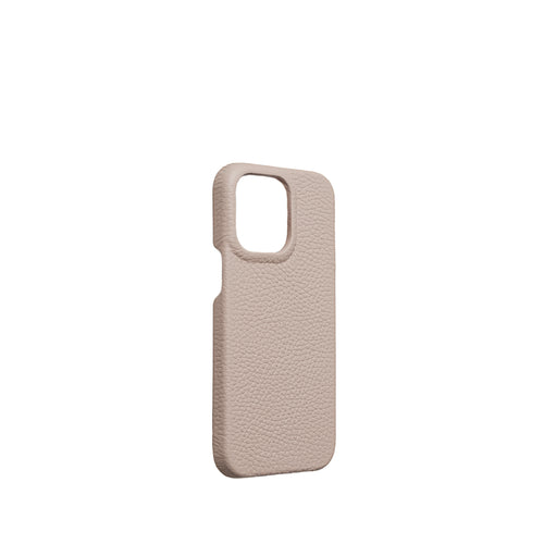 Pellipelli iPhone 15 Pro/Pro Max Series Open-toe style French Imported Leather Phone Case/Oatmeal White
