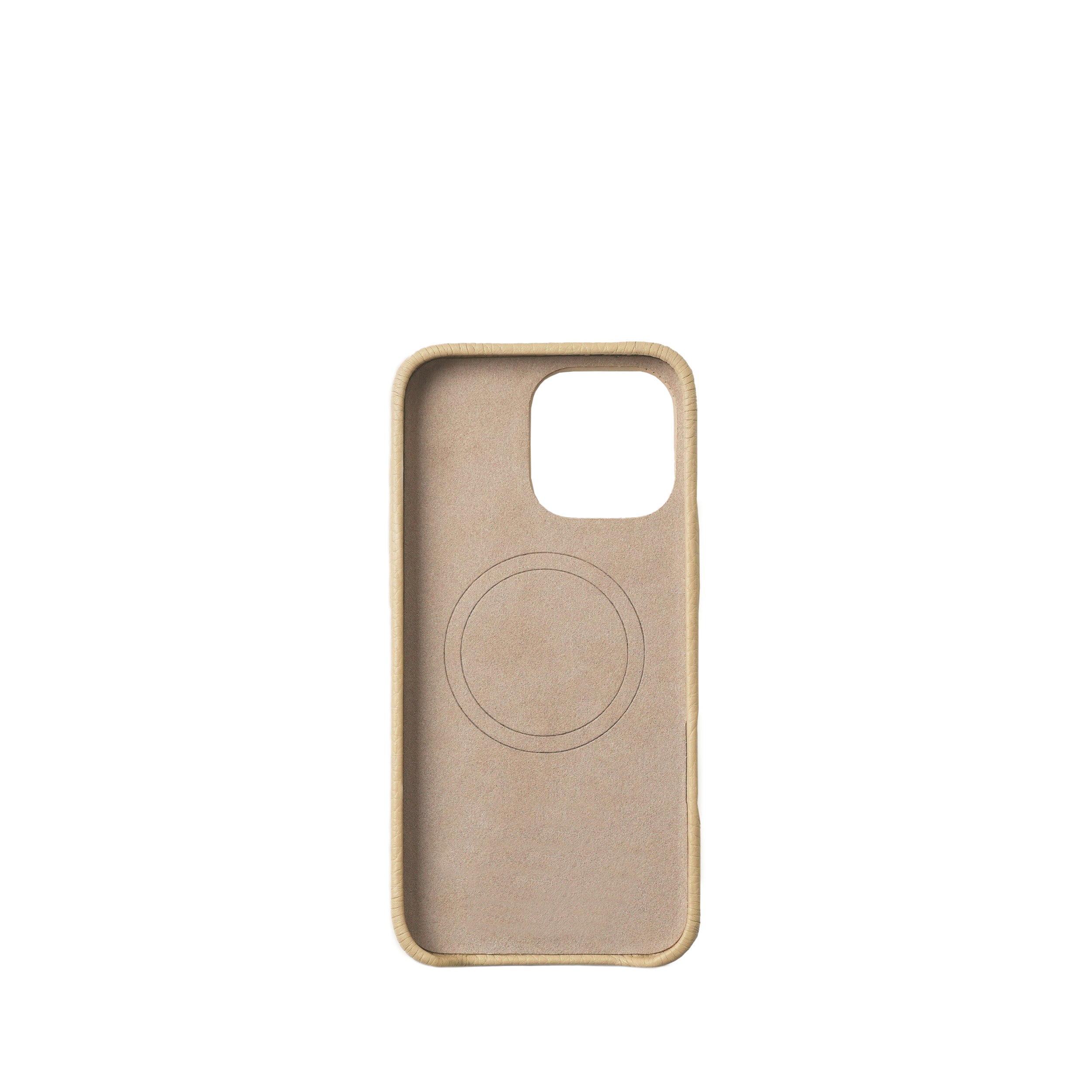 Pellipelli iPhone 16Pro/Pro max Series Button Version French Imported Leather Phone Case/Trench Beige