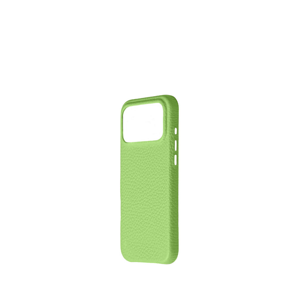 Pellipelli iPhone 17 Pro/Pro max Series Button Version French Imported Leather Phone Case/Citron Vert