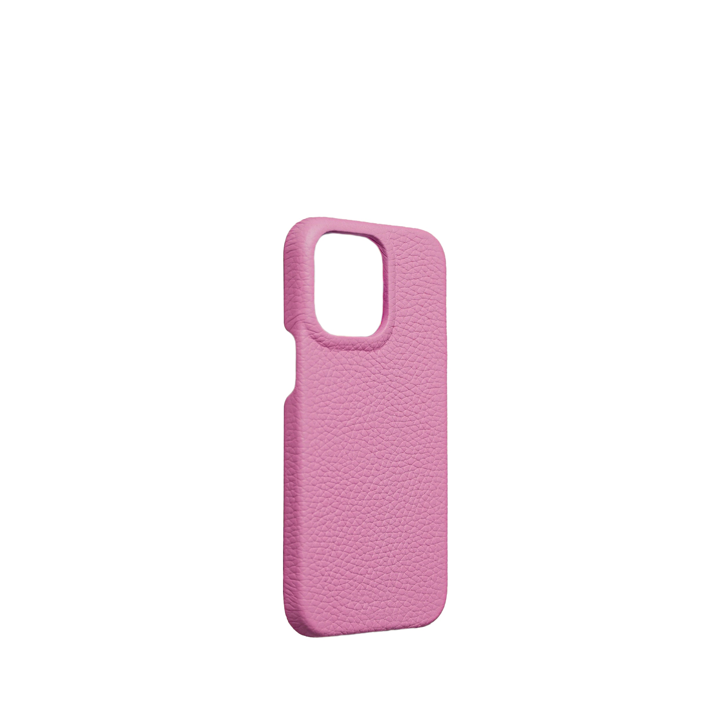 Pellipelli iPhone 15 Pro/Pro Max Series Open-toe style French Imported Leather Phone Case/Cupcake Pink