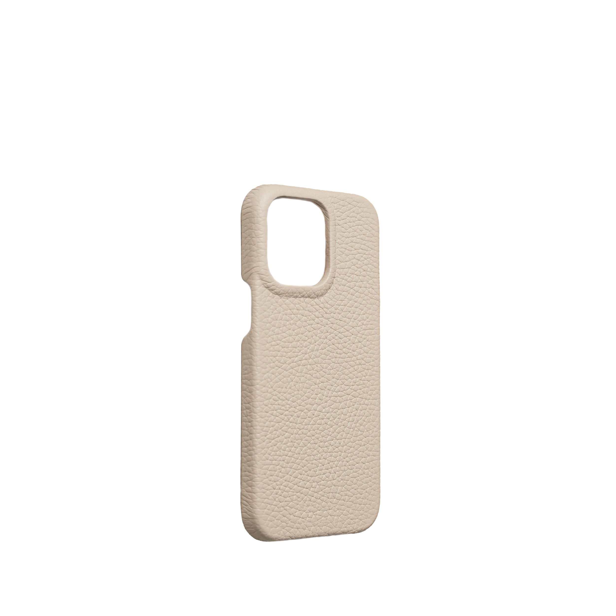 Pellipelli iPhone 15 Pro/Pro Max Series Open-toe style French Imported Leather Phone Case/Creme White