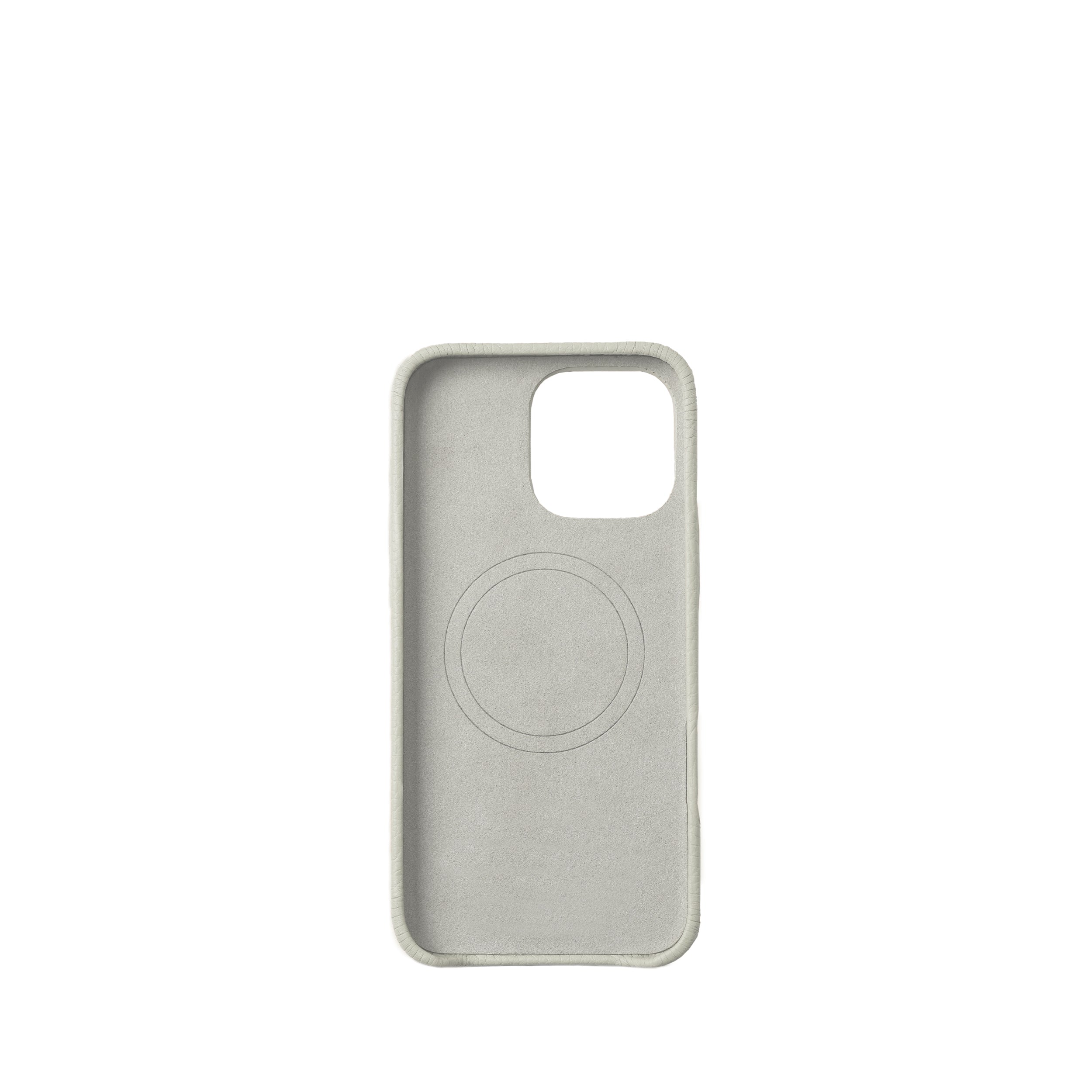 Pellipelli iPhone 16Pro/Pro max Series Button Version French Imported Leather Phone Case/White Sand