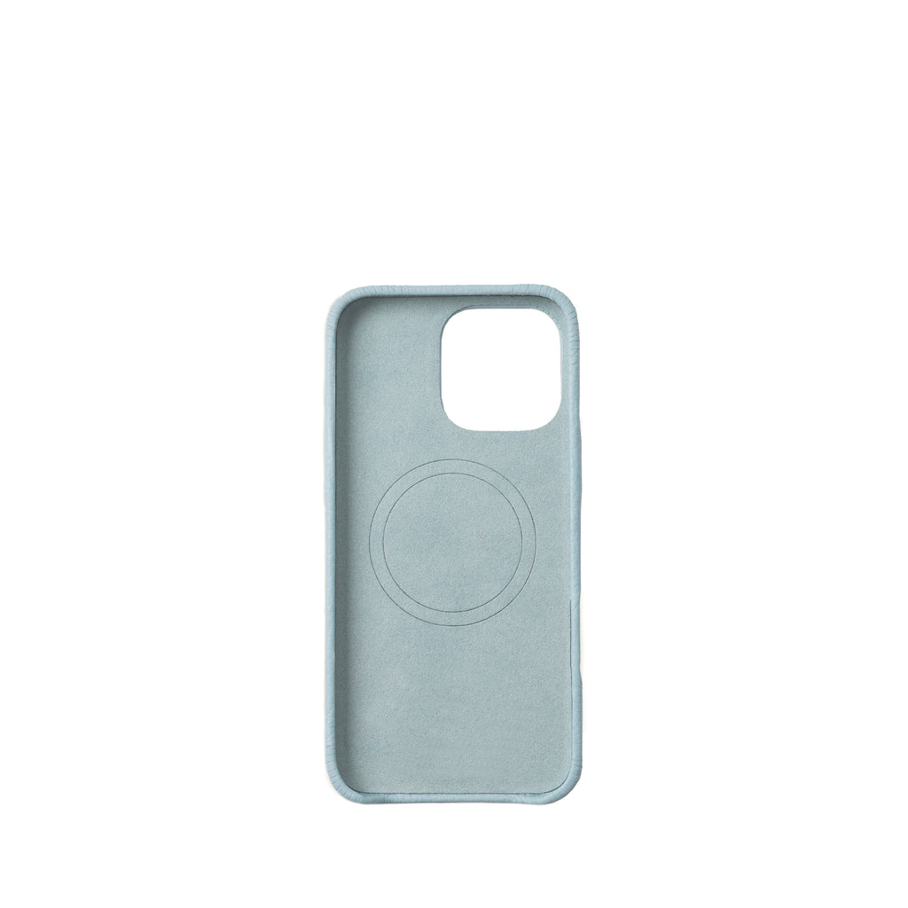 Pellipelli iPhone 16Pro/Pro max Series Button Version French Imported Leather Phone Case/Blue Marshmallow