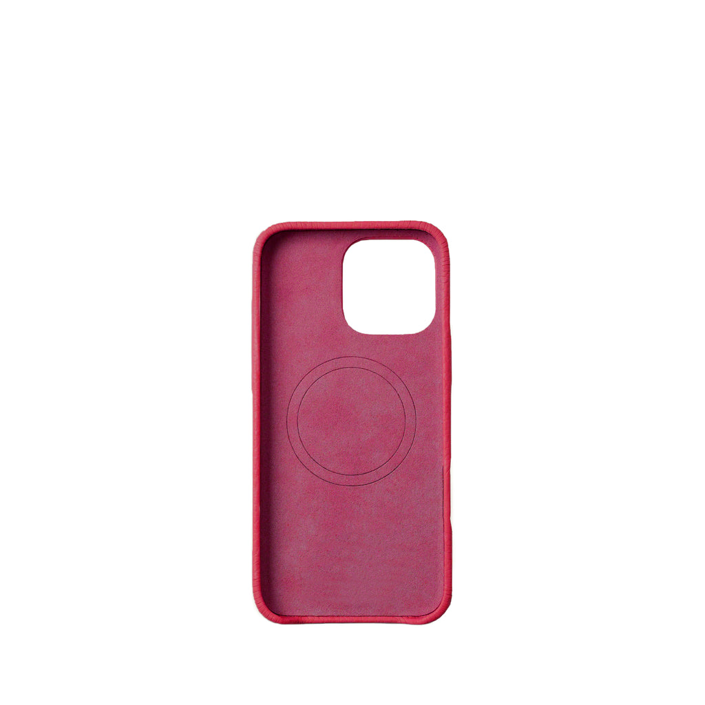 Pellipelli iPhone 16Pro/Pro max Series Button Version French Imported Leather Phone Case/Rose Extreme