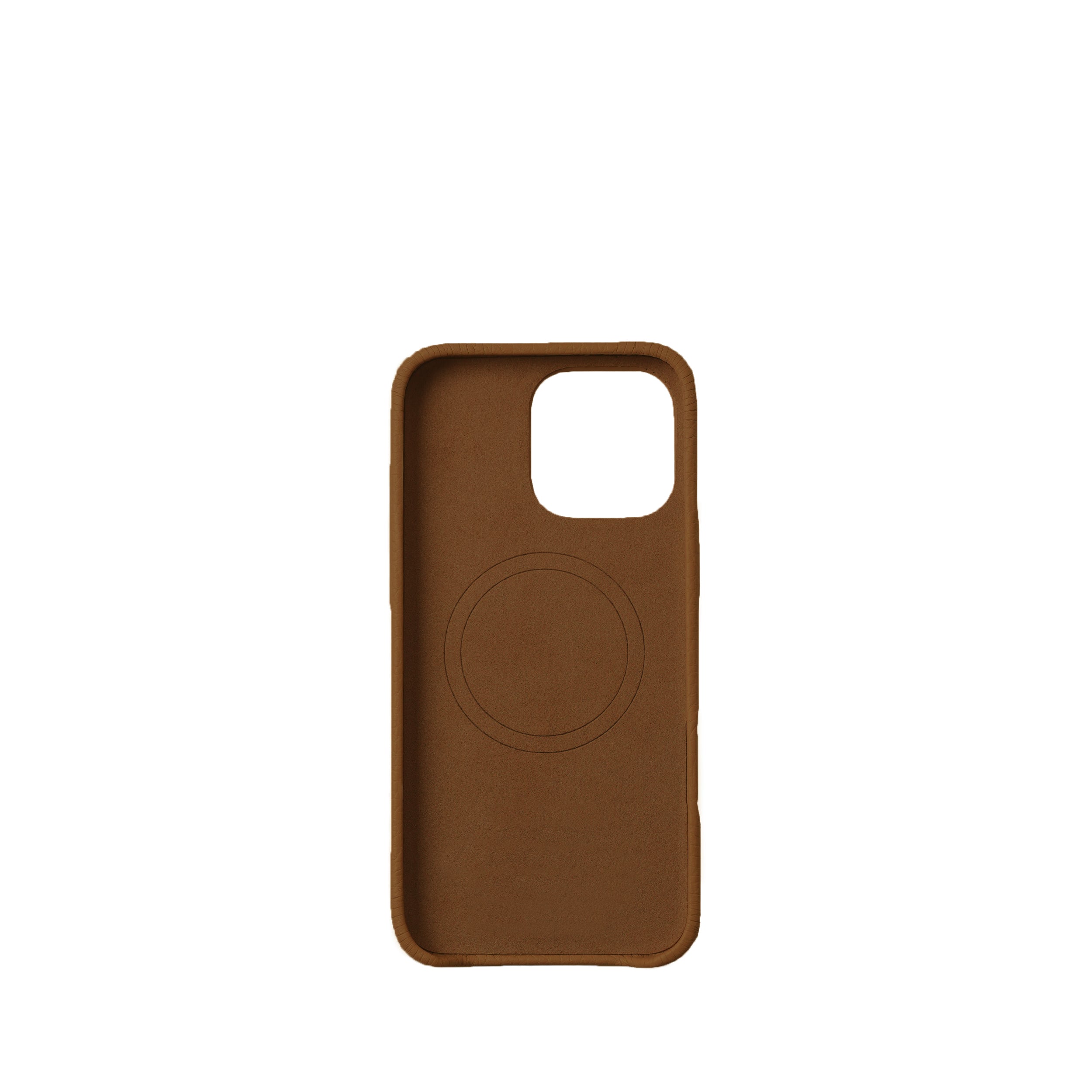 Pellipelli iPhone 16Pro/Pro max Series Button Version French Imported Leather Phone Case/Peanut Brown