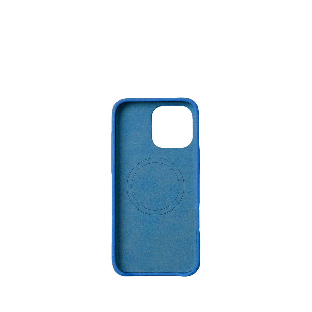 Pellipelli iPhone 16Pro/Pro max Series Button Version French Imported Leather Phone Case/Blue Jean