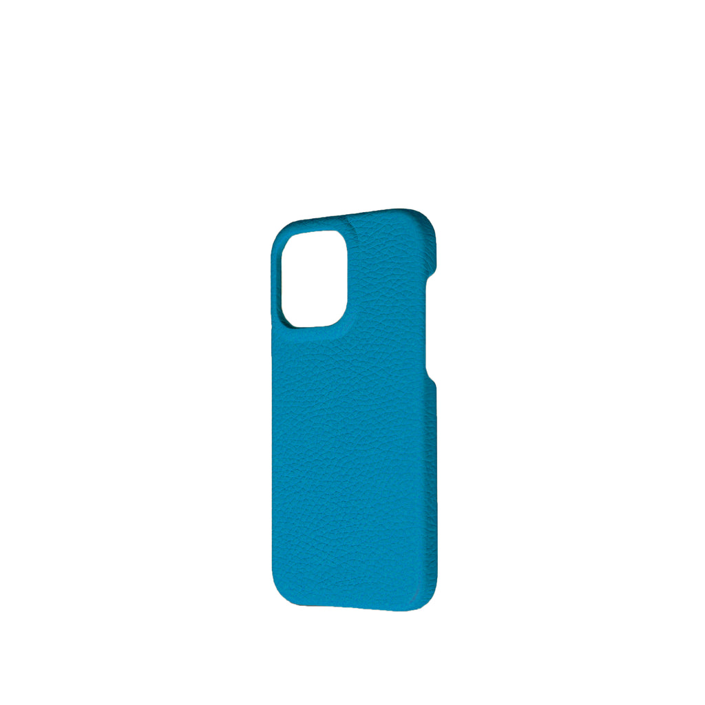 Pellipelli iPhone 15 Pro/Pro Max Series Open-toe style French Imported Leather Phone Case/Frida Blue
