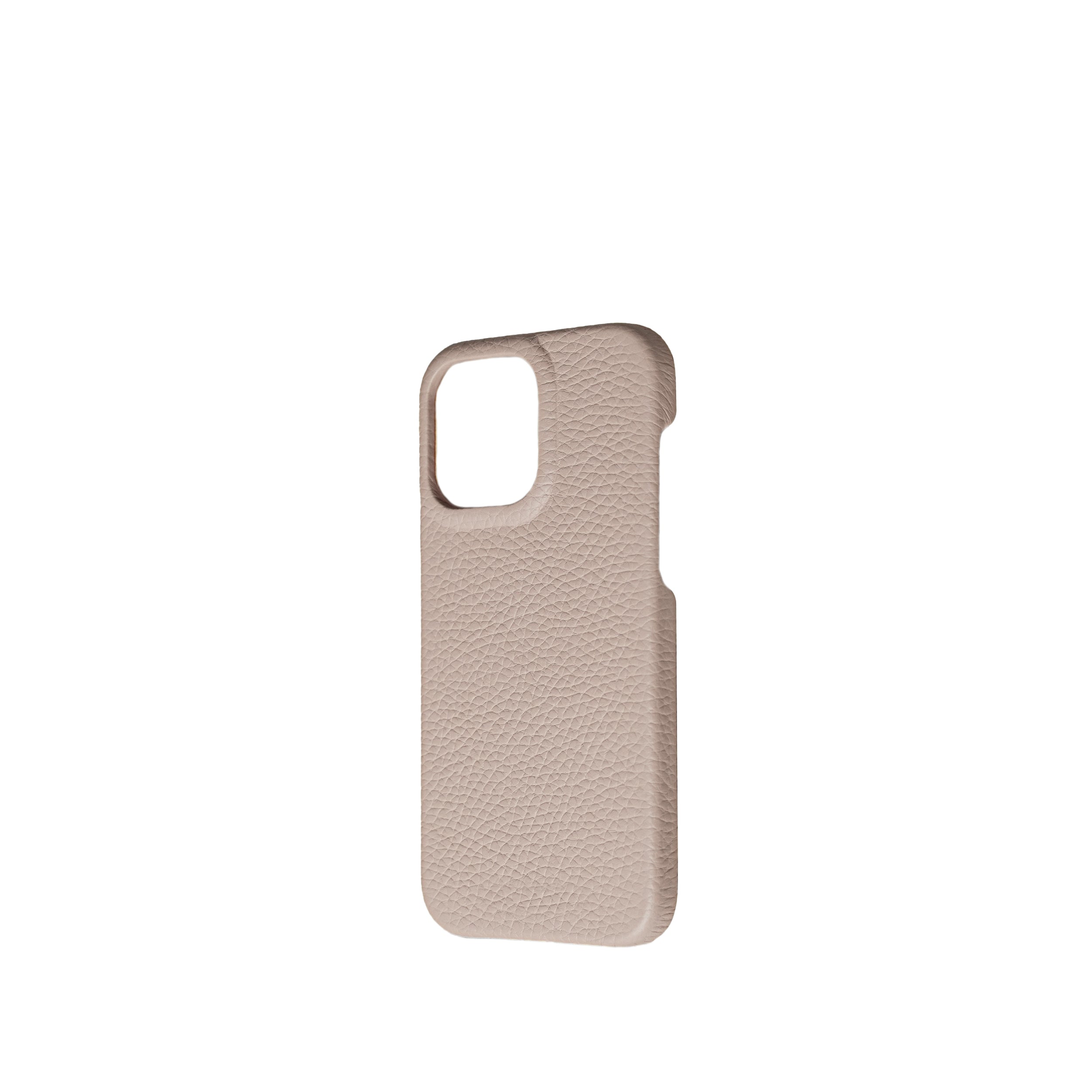 Pellipelli iPhone 15 Pro/Pro Max Series Open-toe style French Imported Leather Phone Case/Oatmeal White